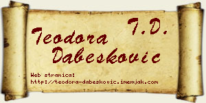 Teodora Dabesković vizit kartica